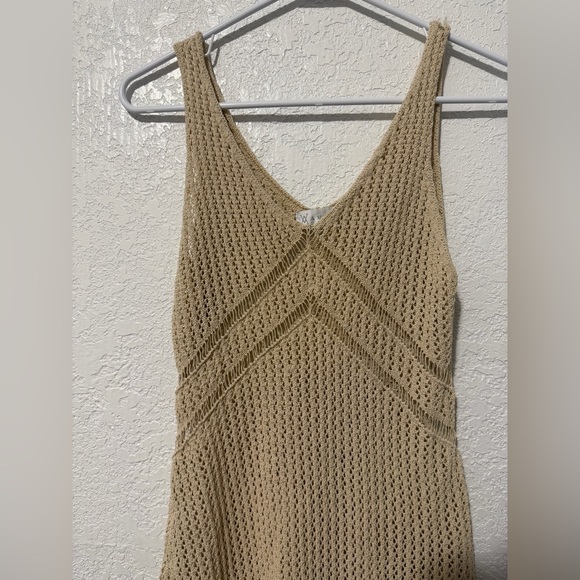 Amiani Swim Crochet/Knit Cover Up Beige - Picture 3 of 6